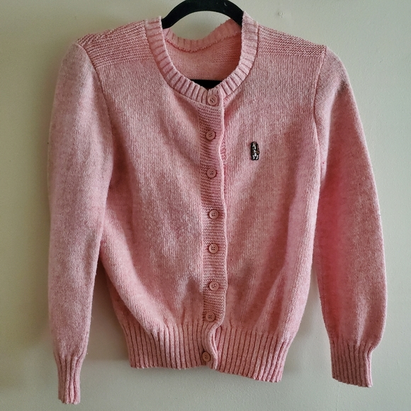 Vintage Hush Puppies Pink Cardigan Size 
